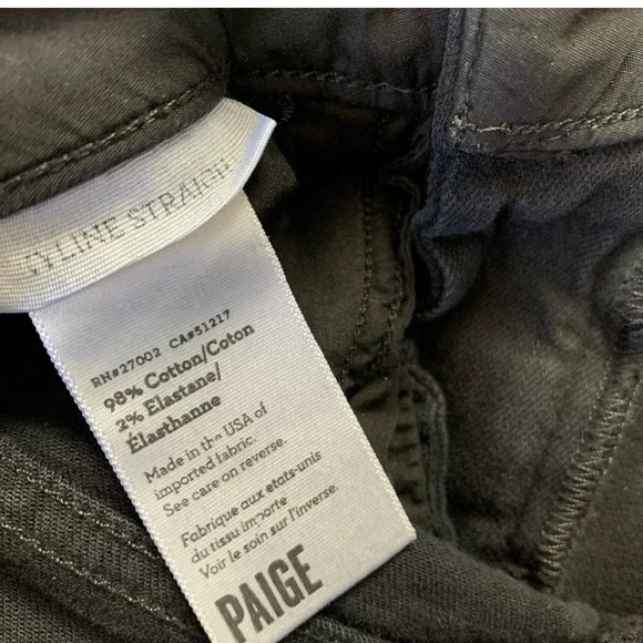 PAIGE Denim Skyline Straight Jeans Black Shadow - Picture 7 of 8